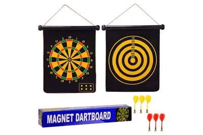 Дартс DM1701. 17'' магнітний, тканинний з 6 дротиками, в коробці купити