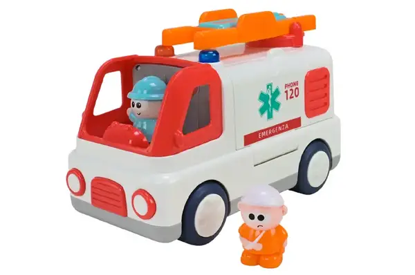 Машинка YL519A Швидка допомога, батарейка, багатофунціональна, у коробці р.30x14x20 см купити недорого в Україні, фото 2