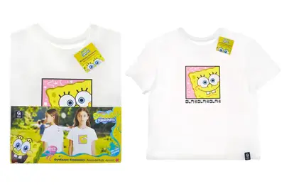 Футболка бавовняна QB-SB-001-05-122-128 SpongeBob Junior 122-128 qbee купити