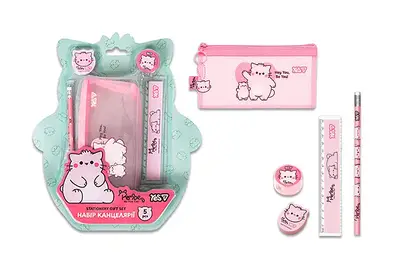 Набір канцелярії 450277 "Pembe the Cat and a rosy mood", 5 предметів Yes купити
