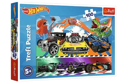 Пазли - 100 елм. - 16466 "Хот віллс. Швидкісні машинки", Trefl купити