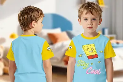 Футболка бавовняна QB-SB-001-04-86-92 SpongeBob Kids 86-92 qbee купити