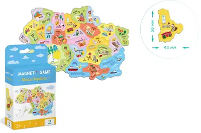 Пазл магнітний "Мапа України" 200241 DoDo купити