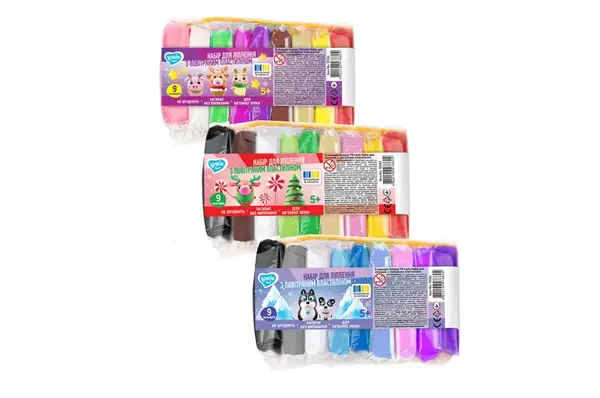 Набір для ліплення з легким пластиліном 70182 9 кольорів LOVIN купити