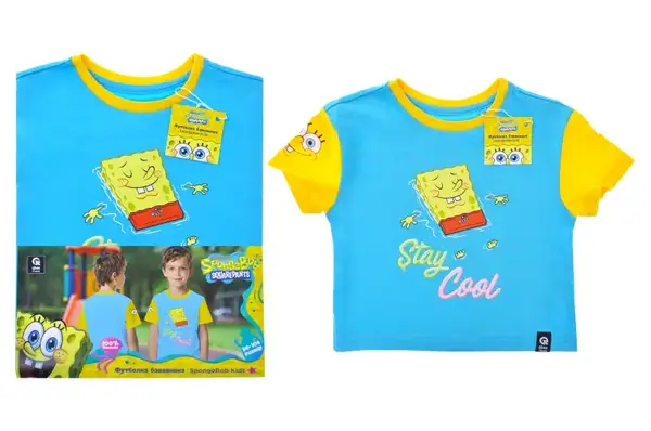 Футболка бавовняна QB-SB-001-04-98-104 SpongeBob Kids 98-104 qbee купити недорого в Україні, фото 2
