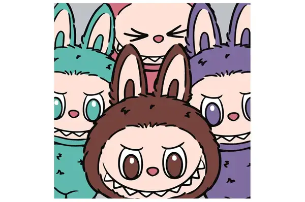 Набір для розпису по номерах 25x25 KHO1301 "Команда Лабубу" Ideyka купити