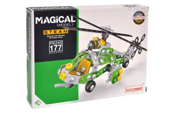 Конструктор металевий "Вертоліт" 177дет. 816B-385D р.24,5*18*4см купити