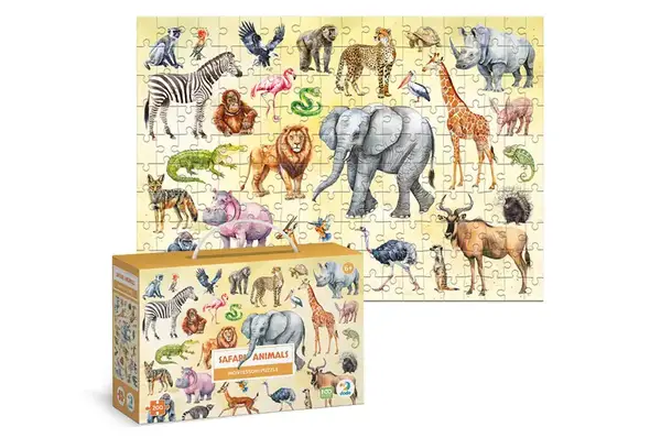 Пазл Монтессорі - 200 елм.- "Тварини Сафарі" 300628 DoDo купити недорого в Україні, фото 3