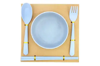 Набір столового посуду 16693 блакитний купити