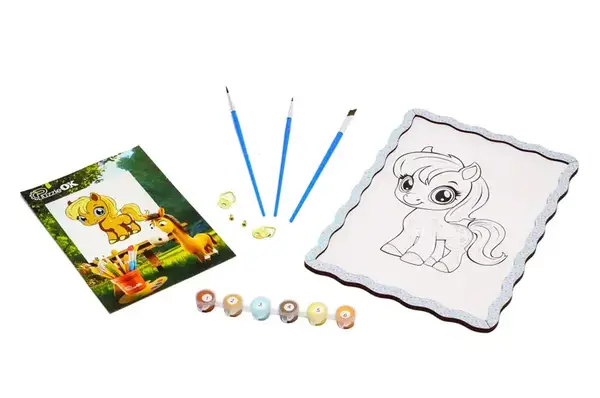 Картина по номерах Puz-22961 "Поні" дерев'яна, формат А4 PuzzleOk купити недорого в Україні, фото 3