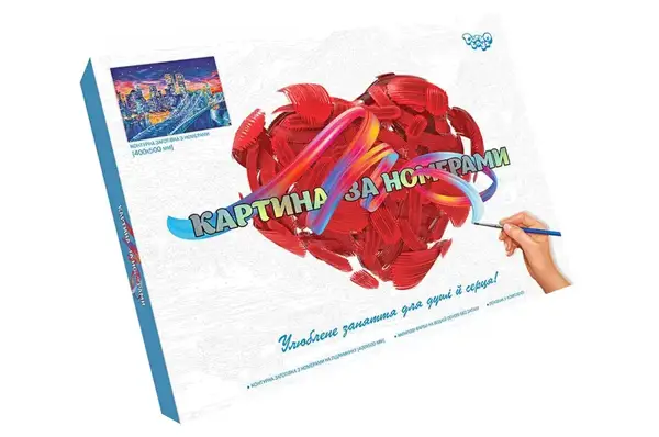 Набір для розпису по номерах 30x40 см KpN-03-01,02,03,04...10 "PAINTING BY NUMBERS" в коробці DANKO купити недорого в Україні, фото 8