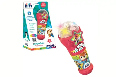 Мікрофон музичний Kids Hits, KH16/004 на батарейках, пісні, мелодії, р-р 6,7*17*6,7см, в коробці р.14*25,5*8,3см Мікрофон музичний Kids Hits, KH16/004 на батарейках, пісні, мелодії, р-р 6,7*17*6,7см, в коробці р.14*25,5*8,3см купити