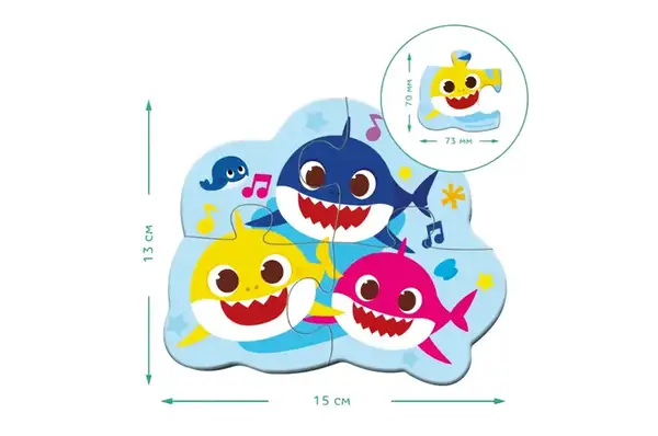 Пазл 2-3-4 елементи "Shark" 200587 DoDo купити недорого в Україні, фото 3