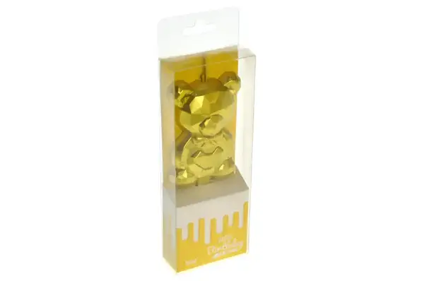 Свічка для торту "Ведмежатко" золоте (1 шт.) купити