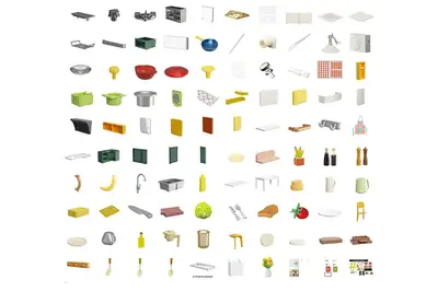 Конструктор-румбокс 8005 MINI HOUSE серії "Інтер'єр" – КУХНЯ (світло) купити