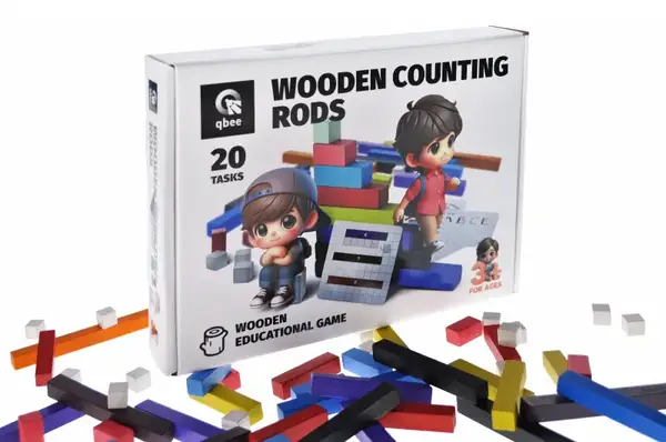 Розвиваюча дерев'яна гра QB700-003 "Палички для лічби" НУШ 56 дет. qbee купити