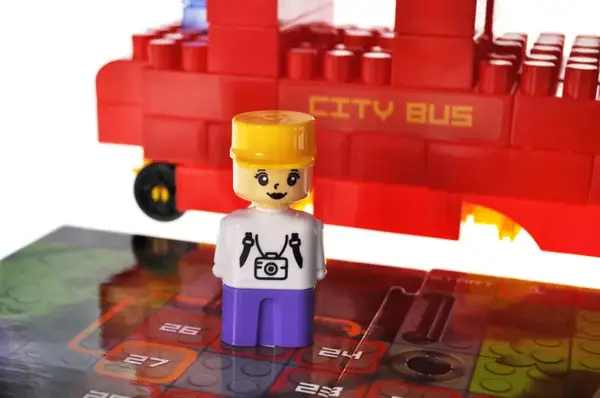 Конструктор блочний QB300-203 "Block&Steps: Міські Маршрути" + ходилка і меморі гра 3в1, 129дет. qbee купити недорого в Україні, фото 3