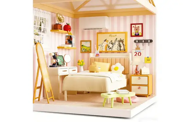 Конструктор-румбокс 8004 MINI HOUSE серії "Інтер'єр" – СПАЛЬНЯ (світло) купити недорого в Україні, фото 4