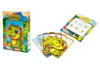 Картина пазл 3D Puz-40012 "Пригоди Діно" дерев'яна PuzzleOk купити