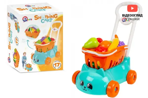 Візок 7570 “Котик” з набором фруктів для хлопчиків ТЕХНОК купити