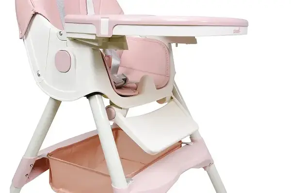 Стільчик для годування Kidoro One (ST-6540) Pink, з екошкіри на колесах, у коробці р.52x25x43 см купити недорого в Україні, фото 4