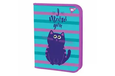 Папка для зошитів YES пластикова на блискавці В5 Kittycon 491959 купити