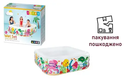 OUTLET Басейн INTEX Акваріум (рем. комплект, 3 секції) в коробці 57471 р.159*159*50см OUTLET Басейн INTEX Акваріум (рем. комплект, 3 секції) в коробці 57471 р.159*159*50см купити
