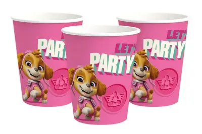 Паперові одноразові стакани Paw Patrol 24393 "Скай" рожеві, 250 ml ТМ "funmi" (6 шт) купити