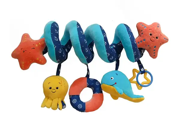 Іграшка м'яконабивна розтяжка-спіраль Морські мешканцi МС 110604-02 купити