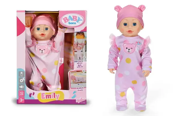 Інтерактивна лялька 838426 BABY BORN – ПЕРШІ КРОКИ ЕМІЛІ (43 см) купити