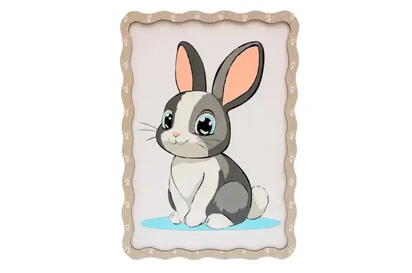 Картина по номерах "Кролик" дерев'яна, формат А4 Puz-22944 PuzzleOk купити недорого в Україні, фото 4