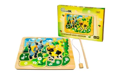 Пазл-сортер Puz-14471"Бичок" магнітний, в коробці р. 31.5x22x4.5 см PuzzleOk купити