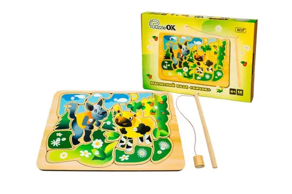 Пазл-сортер Puz-14471"Бичок" магнітний, в коробці р. 31.5x22x4.5 см PuzzleOk купити
