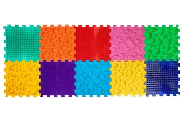 Масажний килимок Мікс Пазли 10 елементів 09428, р. 1ел. 26*26см. Ортек купити