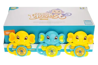 Брязкальце 855-57A "Слоник" на батарейках, в дисплеї 12 шт. YG Toys купити