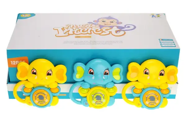 Брязкальце 855-57A "Слоник" на батарейках, в дисплеї 12 шт. YG Toys купити