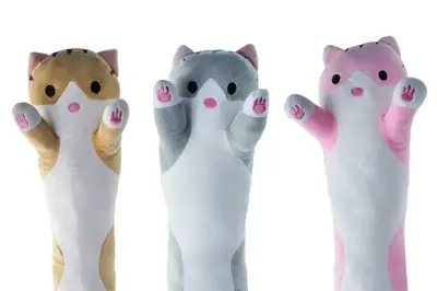 М`яка іграшка-подушка "Кіт-Батон" в асортименті 70 см купити