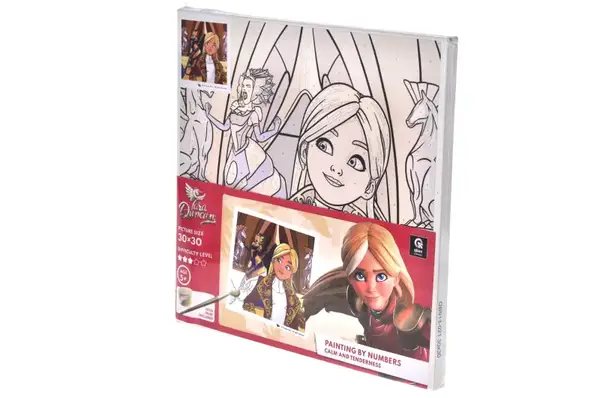 Набір для розпису по номерах 30х30 см QB913-021 "Тара Данкан: Спокій і ніжність" qbee купити недорого в Україні, фото 4