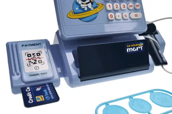 Касовий апарат на батарейках, в коробці QY0086-4 р.37*13,5*21см купити недорого в Україні, фото 2