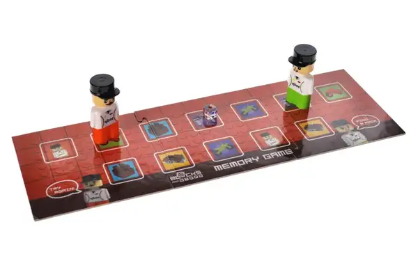 Конструктор блочний QB300-103 "Block&Steps: Мототрек" + ходилка і меморі гра 3в1, 40дет. qbee купити недорого в Україні, фото 8