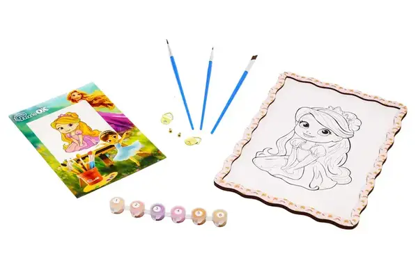 Картина по номерах Puz-22962 "Принцеса"дерев'яна, формат А4 PuzzleOk купити недорого в Україні, фото 2