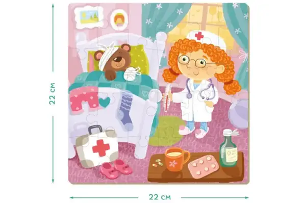 Пазли - 4в1 - 300131 "Професії" (12,16,20,24 елм., р.22x22 см) DoDo купити недорого в Україні, фото 5