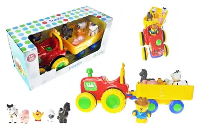 Трактор 614835 з тваринками, на батарейках р.40.3x15.8x19.2 см YG Toys купити