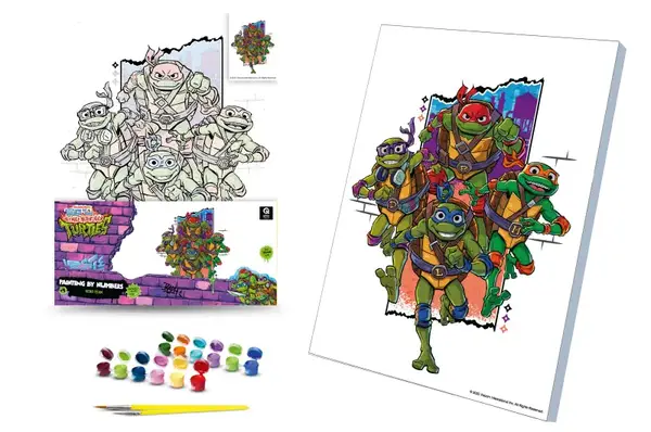 Набір для розпису по номерах 30х40 см QB914-006 "Черепашки Ніндзя: Команда героїв" qbee купити