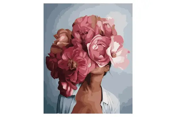 Набір для розпису по номерах Квіткова спокуса на кольоровому фоні розміром 40х50 см VA-2541 Strateg купити