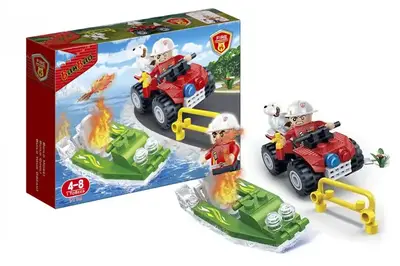 Конструктор "Пожежники" 7118 (62 елм.) Катер та джип / BanBao купити
