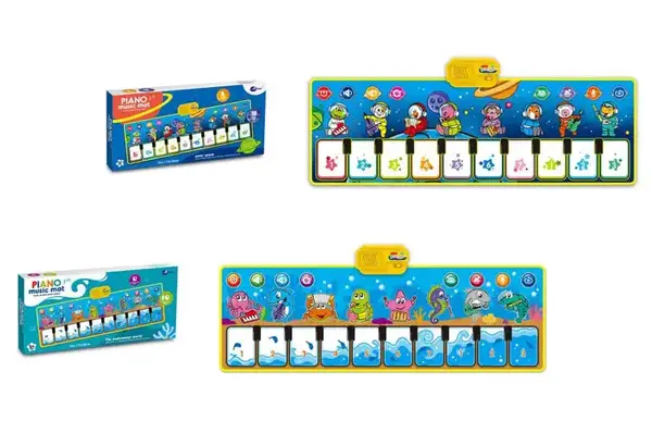 Килимок 757-07/08 піаніно, тваринки, на батарейках, музика, 2 кольори, в коробці р.45*5*22 см купити