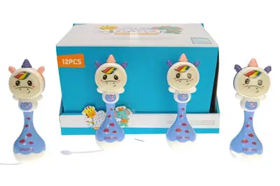 Брязкальце 855-108A "Єдиноріг" на батарейках, в дисплеї 12 шт. YG Toys купити