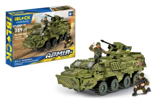 Конструктор PL-921-423 АРМІЯ 389 деталей, коробка 37,5x25,5x6 см IBLOCK купити