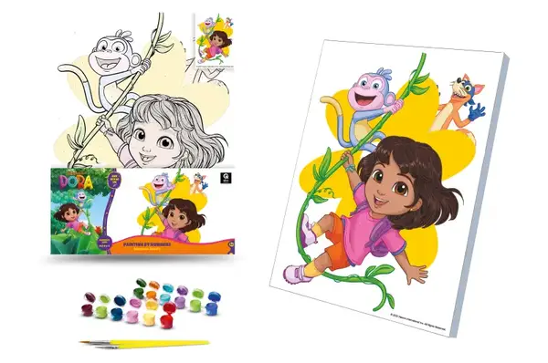Набір для розпису по номерах 30х40 см QB914-003 "Дора: Пригода чекає!" qbee купити